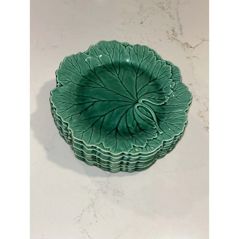 Vtg WEDGWOOD Majolica Etruria & Barlaston Cabbage Leaf 8